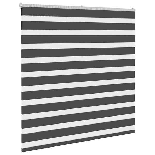 vidaXL Zebra Gard&iacute;na Sv&ouml;rt 145x150cm Efni Breidd 140,9cm P&oacute;l&yacute;ester
