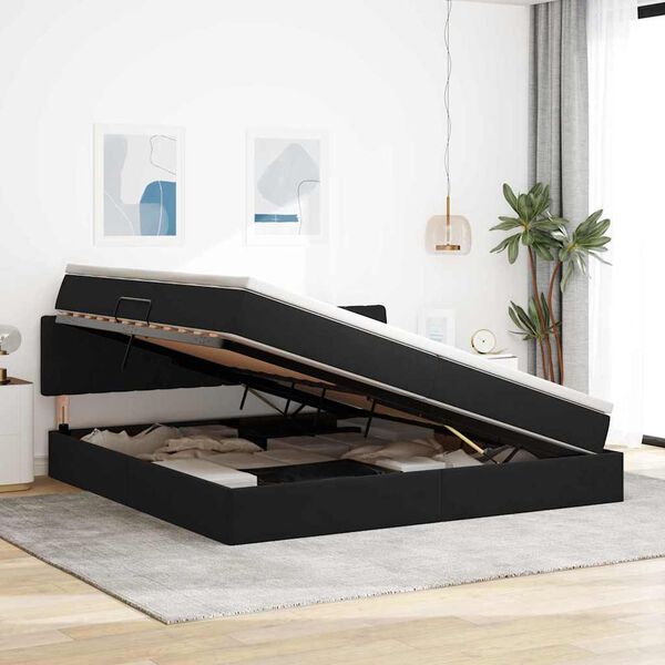 vidaXL Geymslu R&uacute;m me&eth; d&yacute;nu me&eth; h&ouml;fu&eth;gafl Svartur 200 x 200 cm Flauel