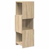 vidaXL Hornsk&aacute;pur Sonoma Eik 25,5x25x80cm Samsettur vi&eth;ur