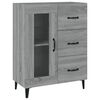 vidaXL Skenkur Gr&aacute;r Sonoma Eik 69,5x34x90 cm Samsettur Vi&eth;ur