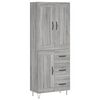 vidaXL H&aacute;r Sk&aacute;pur Gr&aacute;r Sonoma 69,5x34x180 cm Samsettur Vi&eth;ur