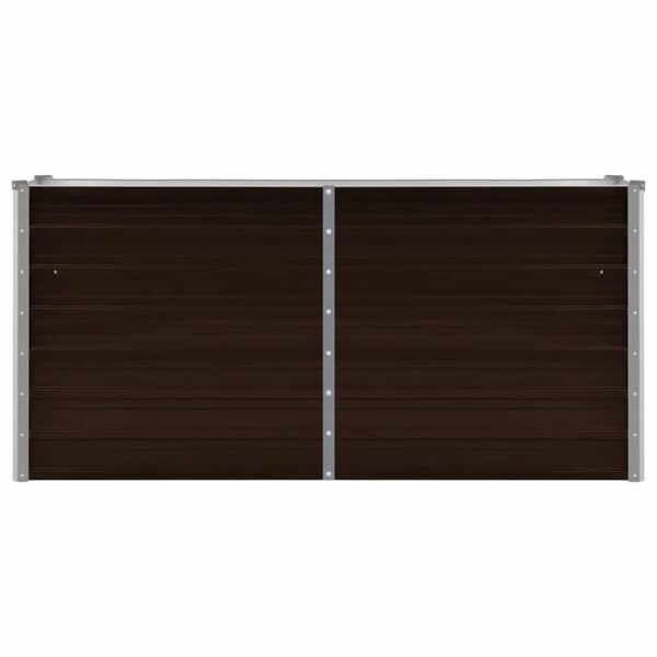 vidaXL Upphækkaður Ræktunarkassi Brúnn 160x40x77 cm Sinkhúðað Stál