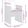 vidaXL Gar&eth;ur bor&eth;sett 5 pcs Br&uacute;nn p&oacute;l&yacute;rattan