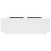 vidaXL Sófaborð með Óendanleika LED Hvítt 116x69x40 cm