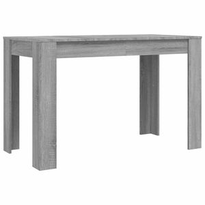 vidaXL Bor&eth;stofubor&eth; Gr&aacute;tt Sonoma 120x60x76 cm Samsettur Vi&eth;ur