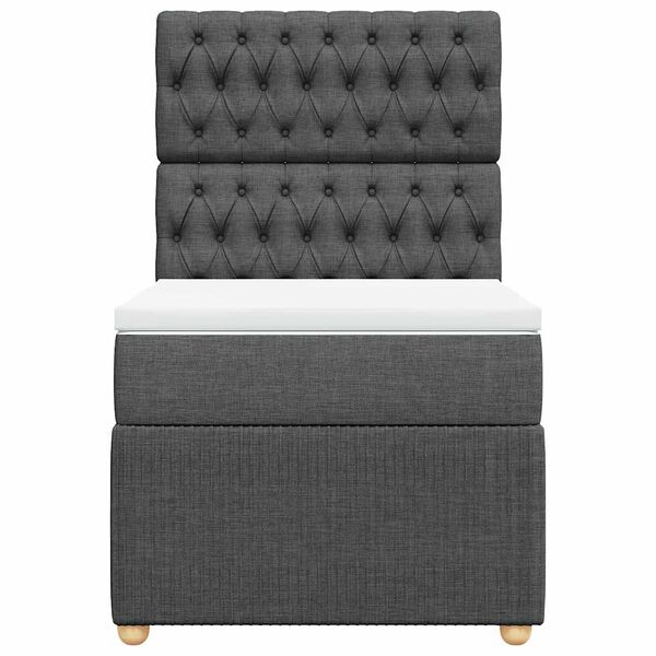 vidaXL H&oacute;lfa&eth; Springr&uacute;m me&eth; D&yacute;nu D&ouml;kkgr&aacute;tt 80x200 cm Tauefni