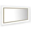 vidaXL LED Ba&eth;herbergisspegill Sonoma Eik 100x8,5x37cm Samsettur Vi&eth;ur