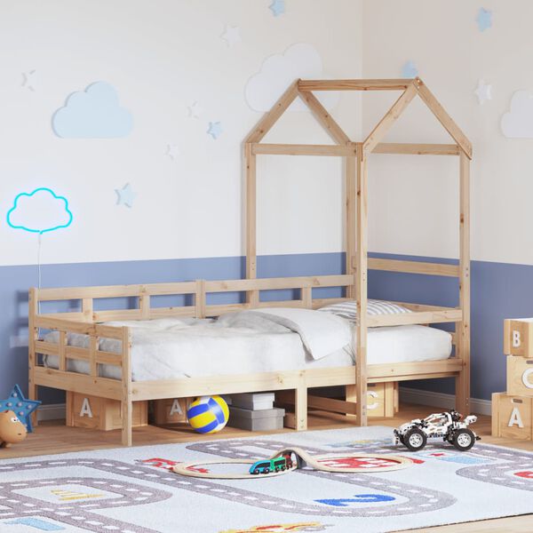 vidaXL Dagr&uacute;m me&eth; &THORN;aki &aacute;n D&yacute;nu 80x200 cm Gegnheil Vi&eth;ur