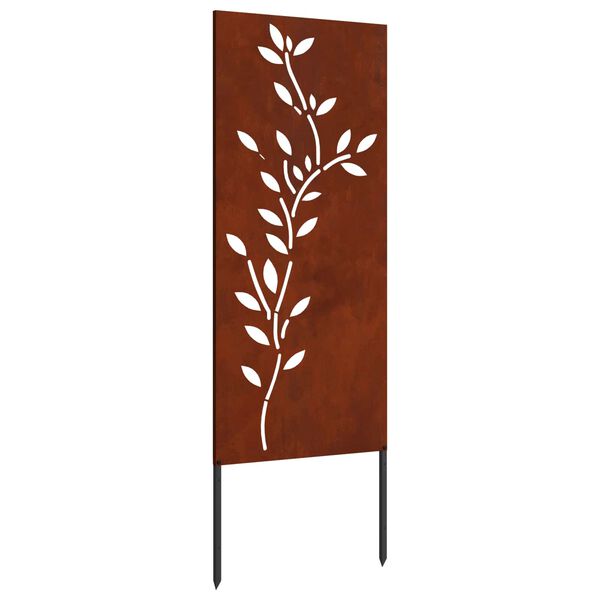 vidaXL Gar&eth;s b&uacute;na&eth; skj&aacute;r Bl&oacute;m Rusty 50 x 140 cm Ve&eth;ra&eth; st&aacute;l