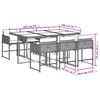 vidaXL 7 Hluta Gar&eth;bor&eth;sett me&eth; Sessum Drappa&eth; P&oacute;l&yacute;rattan