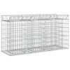 vidaXL Gabion h&aelig;kka&eth; r&uacute;m Silfurlitur