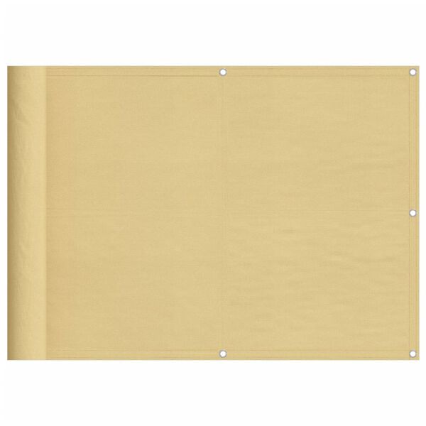 vidaXL Svalaskilrúm Sandlitað 75x300 cm 100% Pólýester Oxford