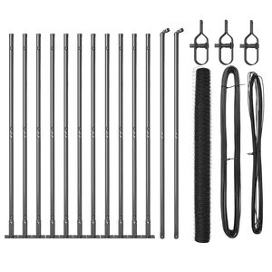 vidaXL Gir&eth;ingarp&oacute;stur Gr&aacute;r 25 x 1,4 m (50 mm net) St&aacute;l og PVC