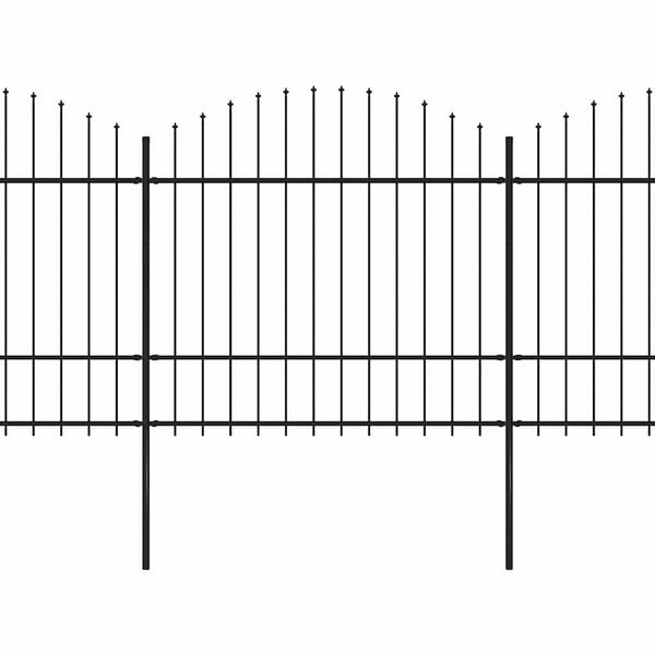 vidaXL Gar&eth;gir&eth;ing me&eth; spj&oacute;ttoppi &uacute;r st&aacute;li 1070x175 cm sv&ouml;rt