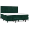 vidaXL H&oacute;lfa&eth; Springr&uacute;m me&eth; D&yacute;nu D&ouml;kkgr&aelig;nt 200x200 cm Flauel