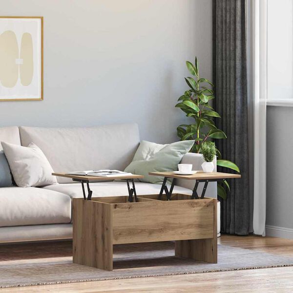 vidaXL S&oacute;fabor&eth; Artisan Eik 102 x 50,5 x 46,5 cm Samsettur vi&eth;ur