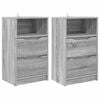 vidaXL N&aelig;turbor&eth; 2 pcs Gr&aacute;r Sonoma 40 x 30 x 467 cm Samsettur vi&eth;ur