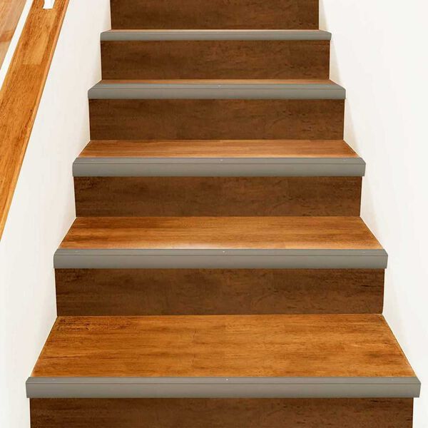 vidaXL Tröppukantar 10 pcs Kampavín 67 cm Ál