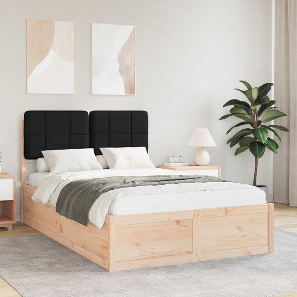 vidaXL R&uacute;mf&oacute;tur me&eth; kl&aelig;&eth;&eth;um h&ouml;f&eth;agafli Svartur 120 x 200 cm