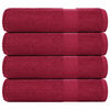 vidaXL Sturtuhandkl&aelig;&eth;i FROGN 4 stk. Bordeaux 70x140 cm 360 gsm
