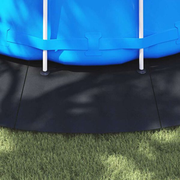 vidaXL Botnplata fyrir sundlaug Svartur Ø 610 cm Pólýester geotextile