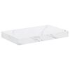 vidaXL Vegghylla Hv&iacute;tt marmara 40 x 23,5 x 4 cm Samsettur vi&eth;ur