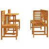 vidaXL Garð Bistro Set 5 pcs Brúnn Gegnheill akasíuviður