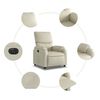 vidaXL Electric Recliner Chair Cream gervi le&eth;ur