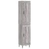 vidaXL H&aacute;r Sk&aacute;pur Gr&aacute;r Sonoma 34,5x34x180 cm Samsettur Vi&eth;ur
