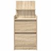 vidaXL N&aacute;ttbor&eth;ssk&aacute;par me&eth; 2 Sk&uacute;ffum 2 stk Sonoma Eik 38x34x80 cm