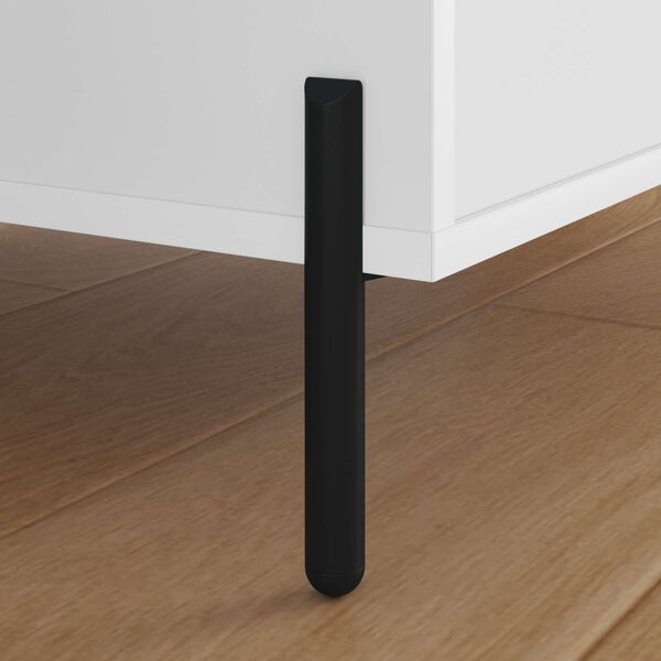 vidaXL F&aelig;tur fyrir h&uacute;sg&ouml;gn 12 pcs Svartur 66 x 36 x 160 mm J&aacute;rn