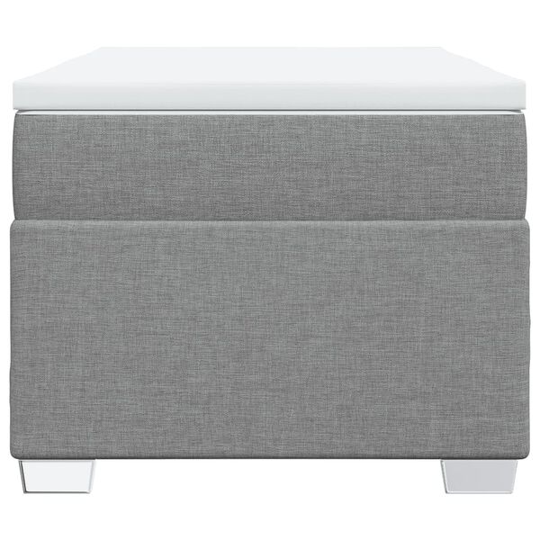 vidaXL H&oacute;lfa&eth; Springr&uacute;m Lj&oacute;sgr&aacute;tt 90x190 cm Tauefni