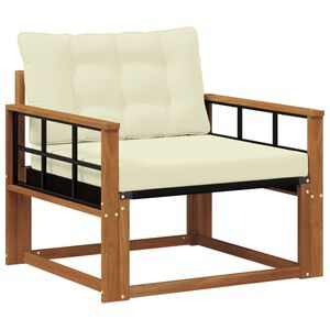 vidaXL &Uacute;ti s&oacute;fasett Fast Acacia tr&eacute; og Textilene N&aacute;tt&uacute;rulegur