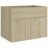 804785 vidaXL 2 Piece Bathroom Furniture Set Sonoma Oak Chipboard