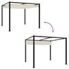 vidaXL Garden Gazebo með útdraganlegu þakkremi 3x3 m stáli