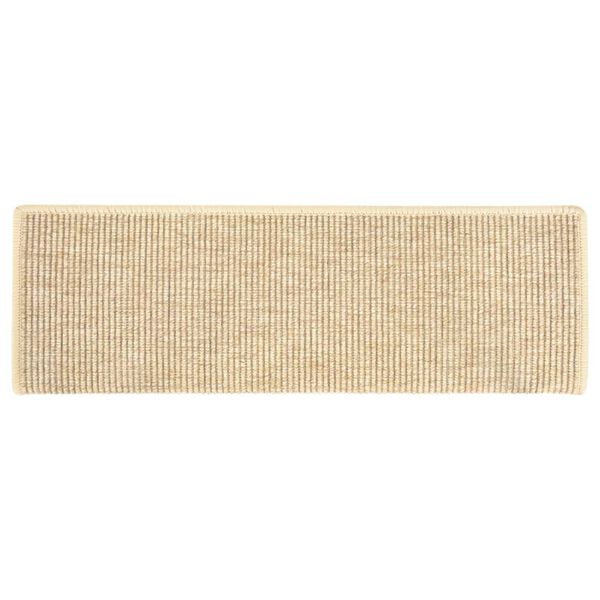 vidaXL Stigamottur 15 stk 65x21x4 cm ljósbeige rétthyrndar brúnir