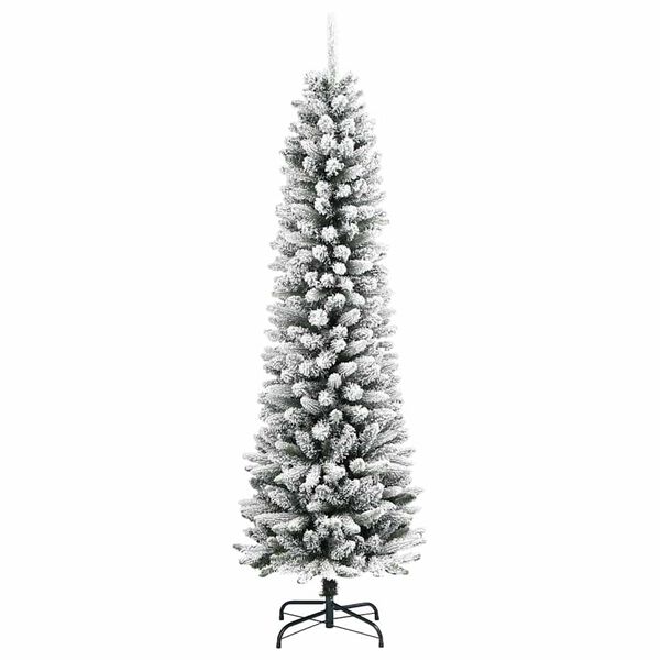 vidaXL Gervi j&oacute;latr&eacute; me&eth; 300 LED Hv&iacute;tt 210 cm PVC, Metall og Plastefni