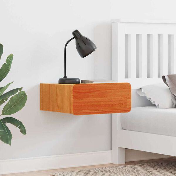 vidaXL N&aacute;ttbor&eth; 2 pcs Vaxbr&uacute;nn 39 x 34 x 16,5 cm Gegnheil fura