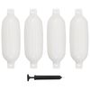 vidaXL Fr&iacute;holt fyrir B&aacute;ta 4 stk. Hv&iacute;t 58,5x16,5 cm PVC