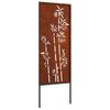 vidaXL Gar&eth;s b&uacute;na&eth; skj&aacute;r Bl&oacute;m Rusty 50 x 140 cm Ve&eth;ra&eth; st&aacute;l