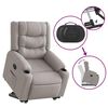 vidaXL Electric Stand up Recliner st&oacute;ll Cloud Grey Efni