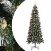 vidaXL Gervi j&oacute;latr&eacute; me&eth; 300 LED Gr&aelig;nn 210 cm PVC, plast og st&aacute;l