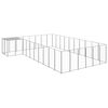 vidaXL Hundabyrgi Silver 19,36 m&sup2; St&aacute;l