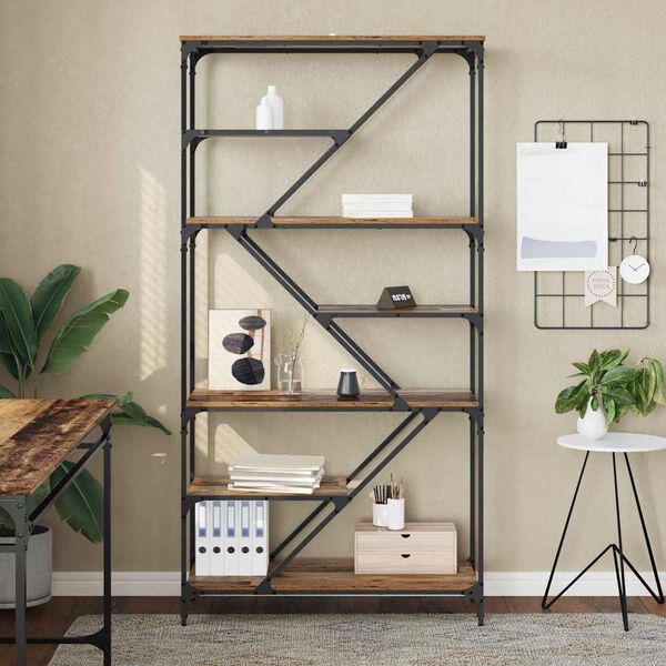 vidaXL Hilla Gamall vi&eth;ur 91 x 36 x 176 cm Samsettur vi&eth;ur