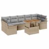 vidaXL Gar&eth;s&oacute;fa sett me&eth; p&uacute;&eth;i 8 pcs drappa&eth;ur og lj&oacute;sgr&aacute;r