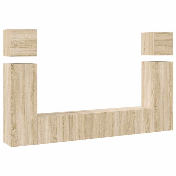 vidaXL 8 hluta Sj&oacute;nvarpssk&aacute;pasett Sonoma Eik Samsettur Vi&eth;ur