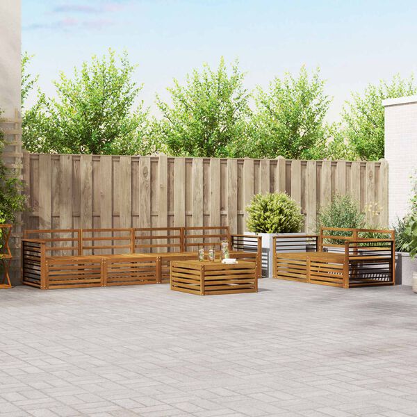 vidaXL &Uacute;ti s&oacute;fasett 7 pcs N&aacute;tt&uacute;rulegur