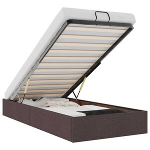 vidaXL Ottoman r&uacute;mgrind &aacute;n d&yacute;nu D&ouml;kkbr&uacute;nt 80x200 cm Efni