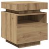 vidaXL n&aacute;ttbor&eth;ssk&aacute;par me&eth; LED lj&oacute;sum 2 stk Artisan Oak 40x39x48,5 cm