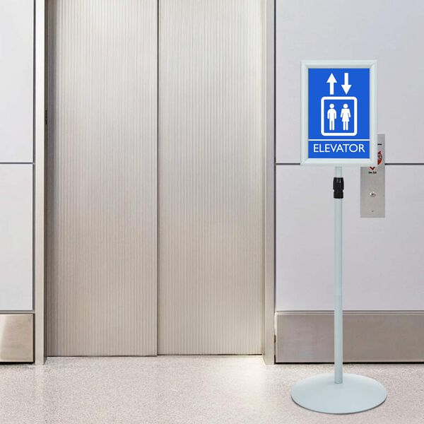 vidaXL Pedestal p&oacute;ststandur Silfur 33 x 33 x 123 cm PVC og St&aacute;l